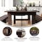 Flash Furniture Rectangle 40 in W, 96 in L, 30 in H, Pine Wood, Pinus Glabra, Steel, Mahogany XA-F-96X40-MG-GG - alternate 2